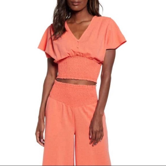 NWT Moon River Smocked Waist Grapefruit - Picture 7 of 9